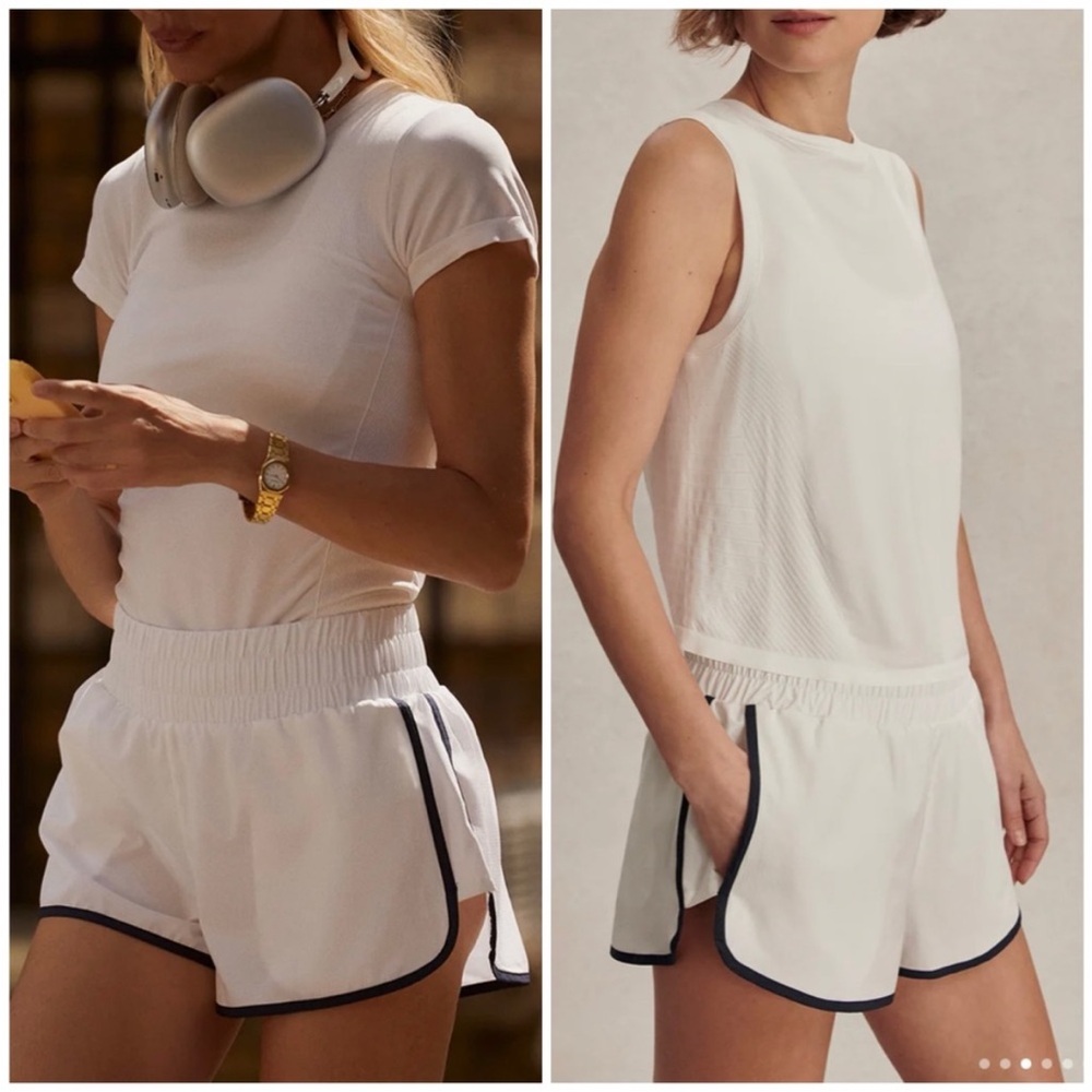 NWT Varley Arlington Running Short 2" - white - M - Picture 1 of 9